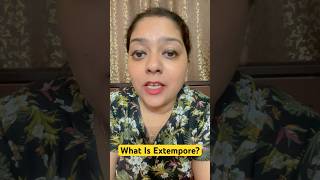 Meaning Of Extempore shorts extempore speaking communication communicationskills [upl. by Ahsed]