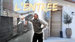 CONSTRUCTION DE LENTREE  Maçonnerie parpaing amp assainissement  VLOG Rénovation 17 [upl. by Llerroj]