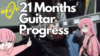 21 Months Guitar Progress Inspired By BOCCHI THE ROCK Seishun Complex 170 bpm Opening [upl. by Felice905]