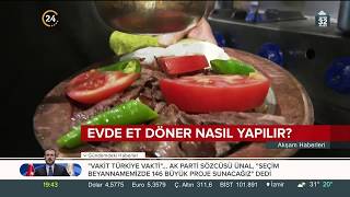 Evde Et Döner Yapımı  Dönerci Serkan Usta Kanal 24 TV [upl. by Hacim897]