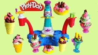 Play Doh Magic Swirl Ice Cream Shoppe Unboxing [upl. by Doowron]