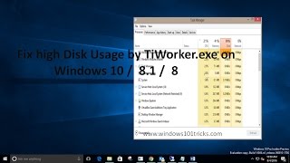 Fix high Disk Usage by TiWorkerexe on Windows 10  81  8 [upl. by Rtoip]