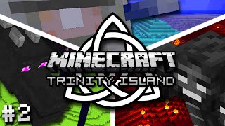 Minecraft Trinity Island Hardcore Survival Ep 2  IM A TREE WIZARD [upl. by Myra596]