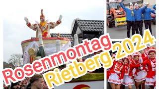 Rosenmontagszug Rietberg 2024 [upl. by Yllop]