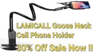 Lamicall Gooseneck Phone  Tablet Holder Review iphone or android [upl. by Draner463]