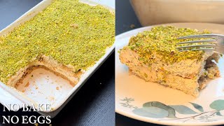 DELICIOUS PISTACHIO amp CHAI TIRAMISU  Creamy amp Velvety [upl. by Etteuqaj]