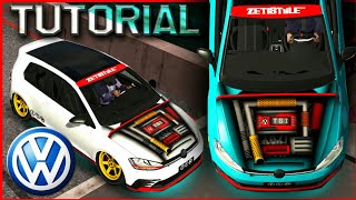 VOLKSWAGEN GOLF MK7 OPEN HOOD TUTORIAL  Easiest  Car Parking Multiplayer  New Update  zeti [upl. by Jakoba]