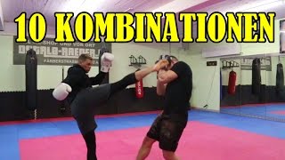 10 einfache amp effektive Kombinationen im Kickboxen  BASICS [upl. by Pierre]