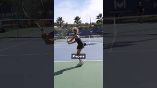 One easy tip to instantly improve your backhand 🆙 tennistips backhand tennis [upl. by Nospmoht139]