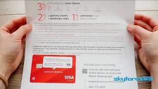 Bank of America Customized Cash Rewards Credit Card Unboxing [upl. by Sheila]