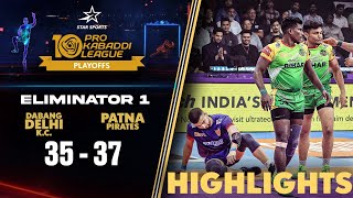 Patna Pirates Win Nailbiter to Knock Out Dabang Delhi amp Move to SF 1  PKL Eliminator 1 Highlights [upl. by Nareht]