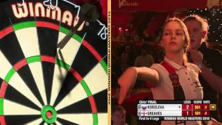 2016 Winmau World Masters Girls Final Koroleva vs Greaves [upl. by Voltz384]