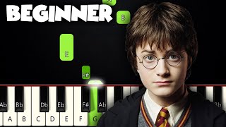 Harry Potter Theme  BEGINNER PIANO TUTORIAL  SHEET MUSIC by Betacustic [upl. by Nauqet626]