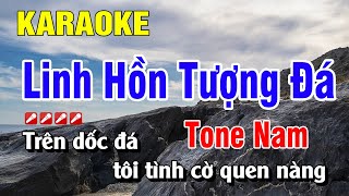 Karaoke Linh Hồn Tượng Đá Tone Nam  Hoàng Luân [upl. by Audrey862]