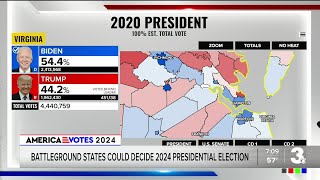 Battleground states could decide the 2024 Presidential Election between Trump Harris [upl. by Llesirg]