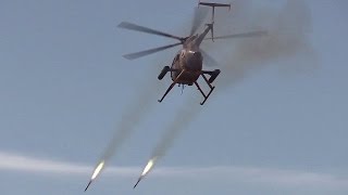 MD 530F Cayuse Warrior Attack Helicopter In Action [upl. by Eelahc291]