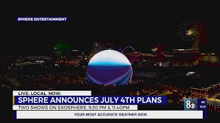 Las Vegas Sphere announces ‘dazzling’ Fourth of July show with new features [upl. by Crissie]