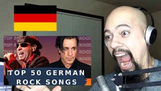 American Reacts To Top 50 German Rock Songs Best German Rock Music [upl. by Wager115]