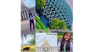 Infosys mysore campus ✨blog 1 firstdayofwork infosysmysorecampus infosysmysore viralvideos [upl. by Ciapha]