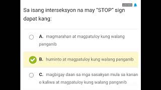 Sa isang intersekyon na my STOP signdapat kang Huminto at magpatuloy kung walang panganib [upl. by Alamap]