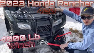 ATV Winch Install Honda Rancher 420 Build amp Upgrades [upl. by Eineeuq875]