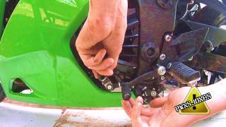 Adjusting Shifter Clutch Peg Ninja 250r [upl. by Atinyl]