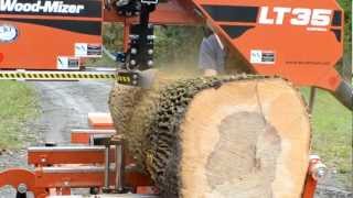 LT35 Portable Sawmill Debarker in Action  WoodMizer [upl. by Patrizius330]