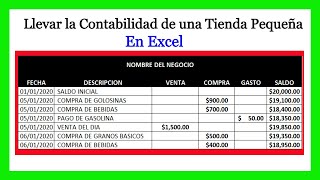 Cómo Llevar la Contabilidad de una Tienda Pequeña en Excel [upl. by Cheyney]