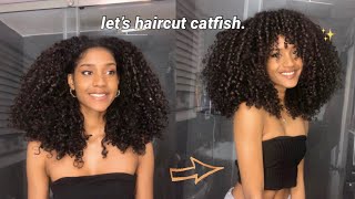 my curly hair routine  fake lion cut edition  Laurscurls [upl. by Emelda]