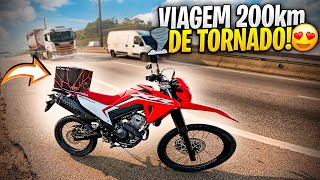 PRIMEIRA VIAGEM DE NOVA TORNADO XR300L  TOP SPEED [upl. by Iene563]