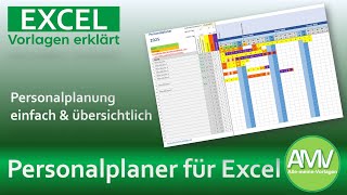 Personalplaner Vorlage für Excel [upl. by Animor]