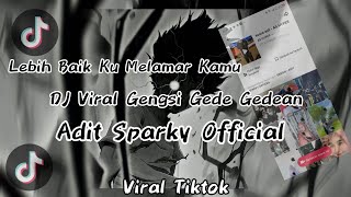 DJ VIRAL TIKTOK Gengsi Gede Gedean   Adit Sparky Official Nwrmxx Fullbass 2023 [upl. by Chainey200]