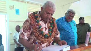 Fijian Prime Minister officially opens Vunisea Secondary School Library and Dormitory [upl. by Ainet928]