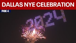 Dallas New Years Eve Fireworks and Drone Show 2024  FOX 4 [upl. by Schulz]