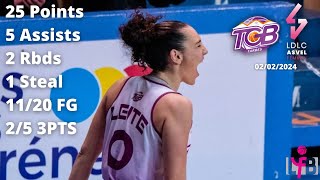 Carla Leite 25 Points vs ASVEL  LFB 202324 [upl. by Aretina]