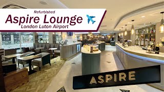 REVIEW Refurbished Aspire Lounge at London Luton Airport September 2020 [upl. by Diley]