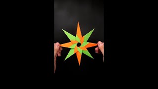 Origami Shuriken  Amazing 8pointed Ninja Star shorts EasyOrigamiAndCrafts [upl. by Halilak839]