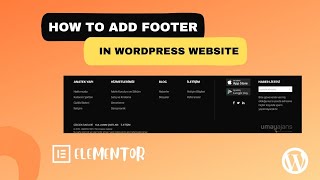 How To Create Footer In Wordpress Website With Elementor 2023  Elementor Footer Tutorial [upl. by Geilich384]