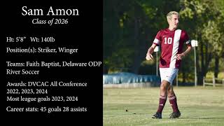 Sam Amon  Forward  Class of 2026  Soccer recruiting highlights [upl. by Stacia]