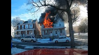 21JAN22 1900 blk of Briggs St Harrisburg PA 1st Alarm RSF [upl. by Brander103]