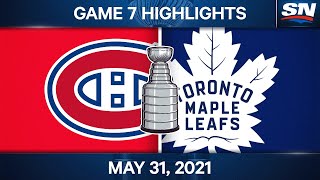 NHL Game Highlights  Canadiens vs Maple Leafs Game 7  May 31 2021 [upl. by Aitital]