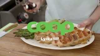 Filodegsinbakad lax med sparris  Grilltips från Coop [upl. by Leirrad592]