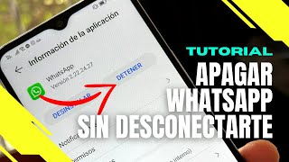 Cómo APAGAR WHATSAPP sin desactivar el internet Método 2022 [upl. by Ailisec]