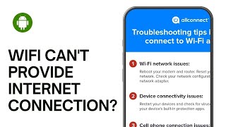 How to Fix Wifi Connected to Device But Cant Provide Internet Connection [upl. by Idaf]