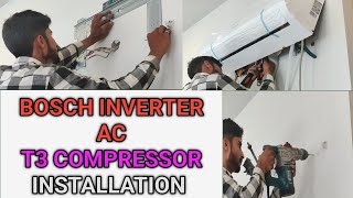 BOSCH AC Wall mounted installation  Bosch ac  Model CLL5000i53w  Bosch inverter AC pakistan [upl. by Hafler]