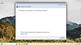 Windows Did Not Detect Any Networking Hardware Solution [upl. by Zsa Zsa458]