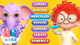 I giorni della settimana  Canzoni educative per bambini  HeyKids Italiano [upl. by Nerac]