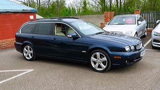 2008 Jaguar XType Estate 22d Sovereign  Start up and full vehicle tour [upl. by Aifas964]