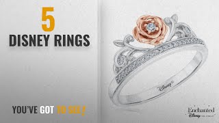 10 Best Disney Design Rings Disney Enchanted Diamond Belle Princess Ring 110ctw  Size 55 [upl. by Amisoc405]