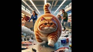 CAT STEALS FROM SUPERMARKET AND GET CAUGHTSHOCKINGcute cat catlovershortaisteal [upl. by Shaun]